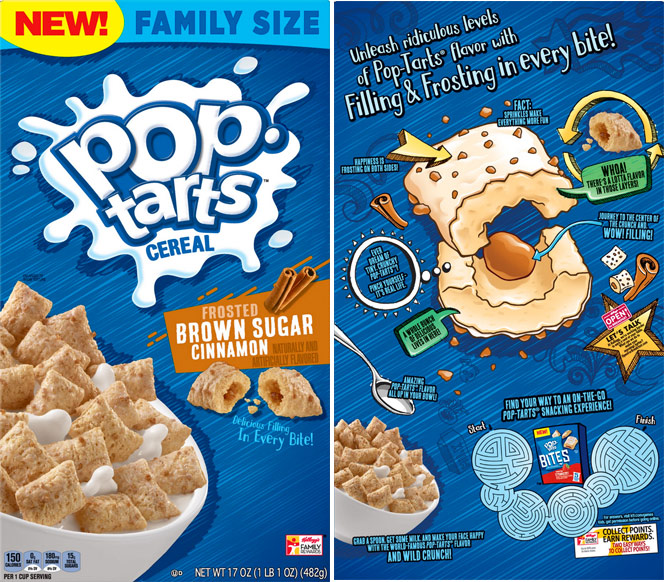 Frosted Brown Sugar Cinnamon Pop-Tarts Cereal Box Frosted Brown Sugar Cinnamon Pop-Tarts Cereal Box