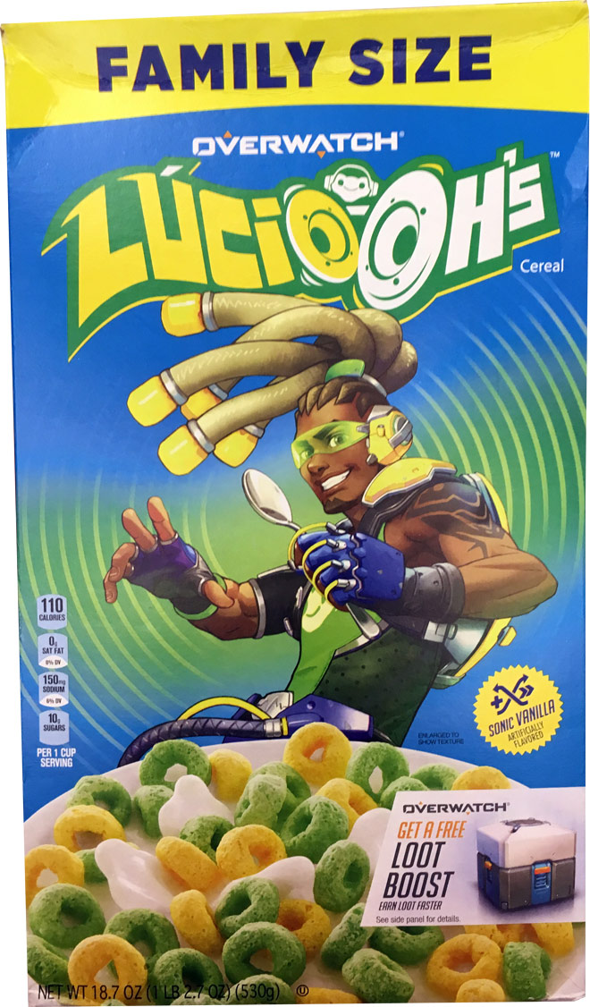 Overwatch Lucio Oh's Cereal Box