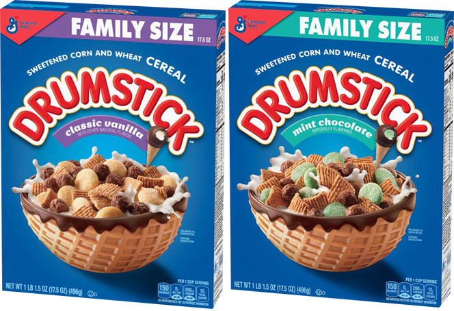 Drumstick Cereal Boxes