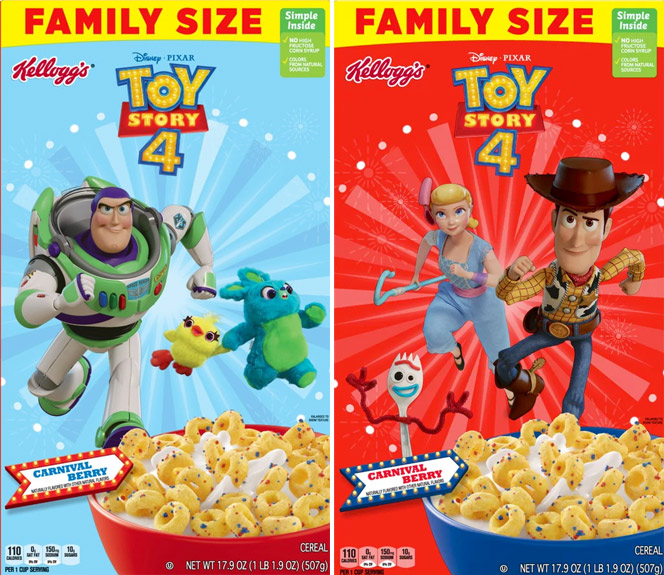 Toy Story 4 Cereal Boxes