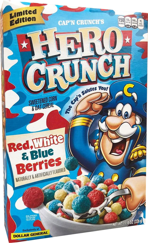 Hero Crunch Cereal Box