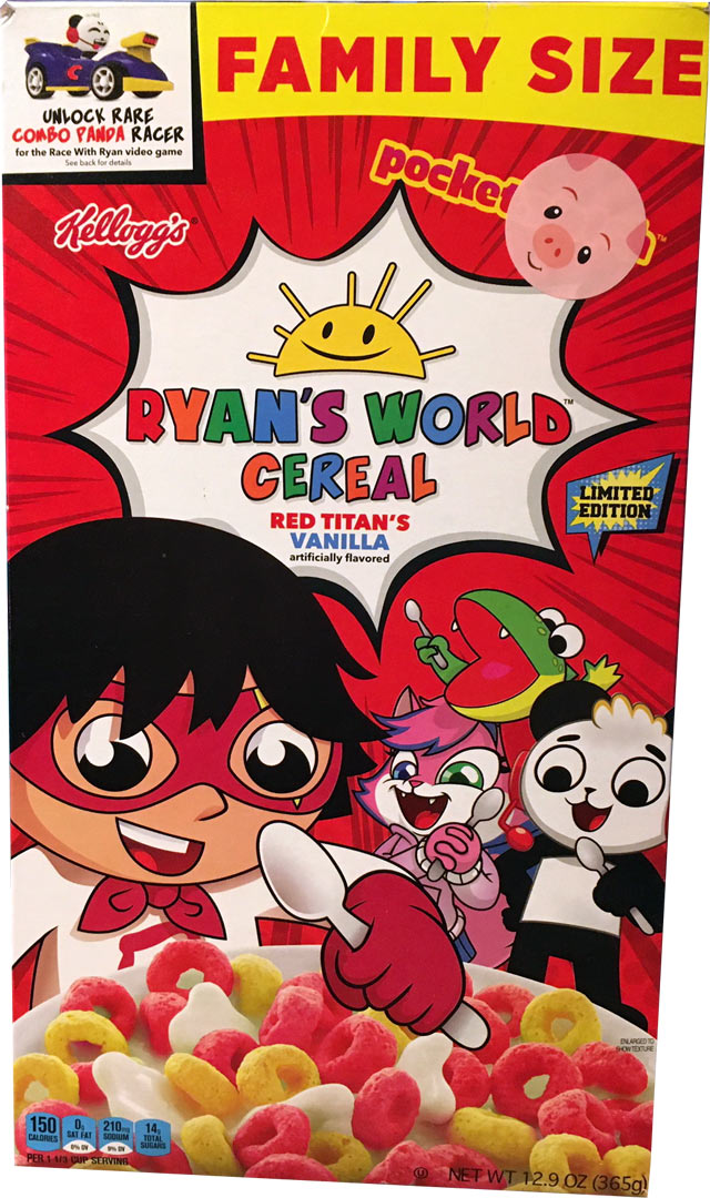 Ryan's World Cereal Box