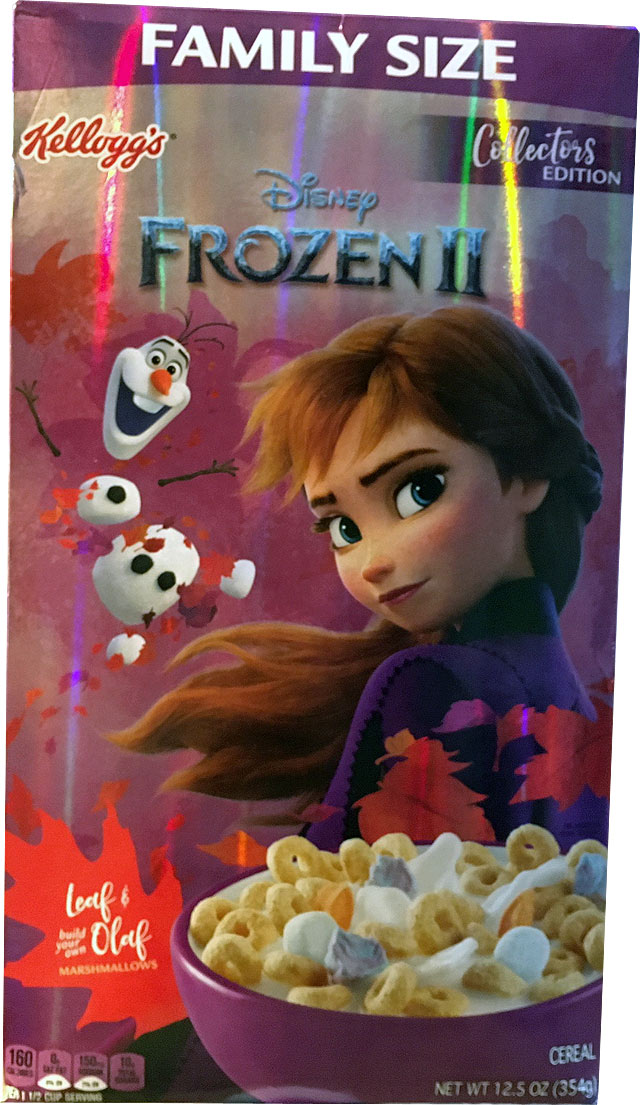 Frozen II Cereal Box