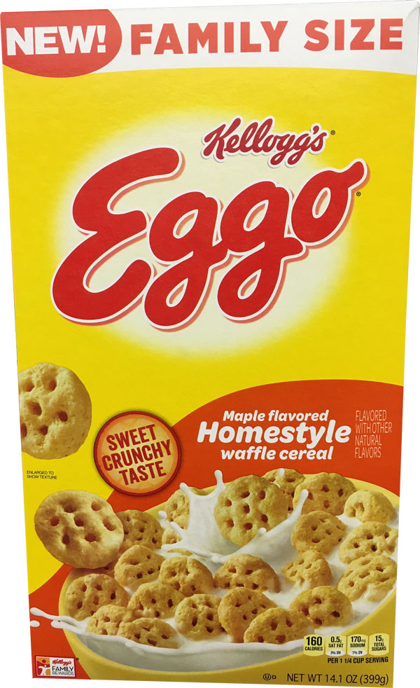 Eggo Homestyle Cereal Box