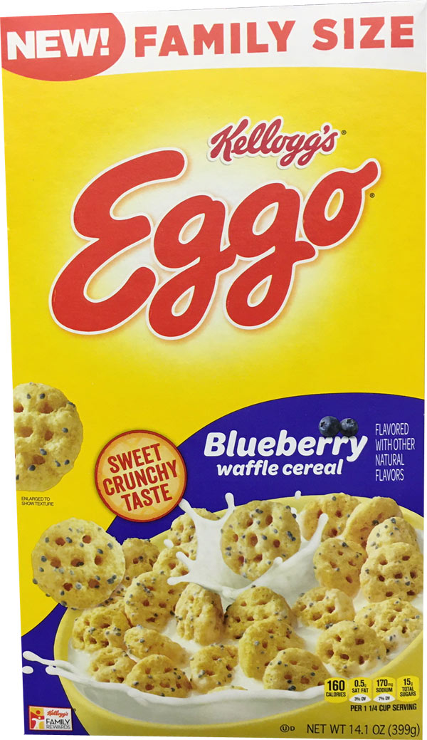 Eggo Blueberry Cereal Box