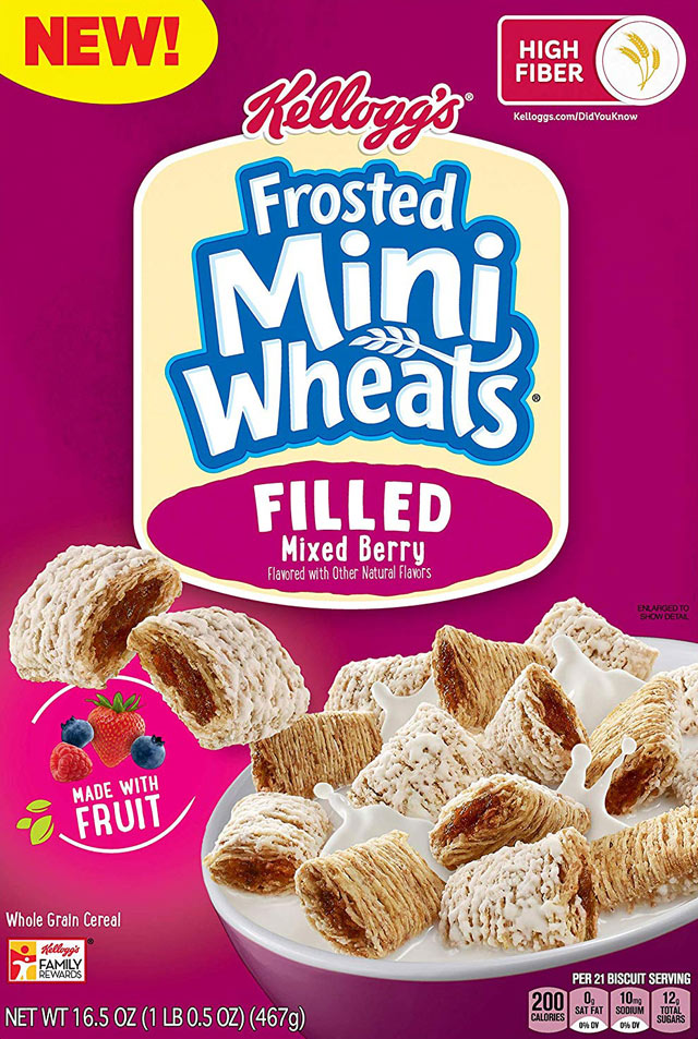 Filled Frosted Mini-Wheats Cereal Box