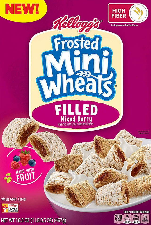 Filled Frosted Mini-Wheats Cereal Box Filled Frosted Mini-Wheats Cereal Box