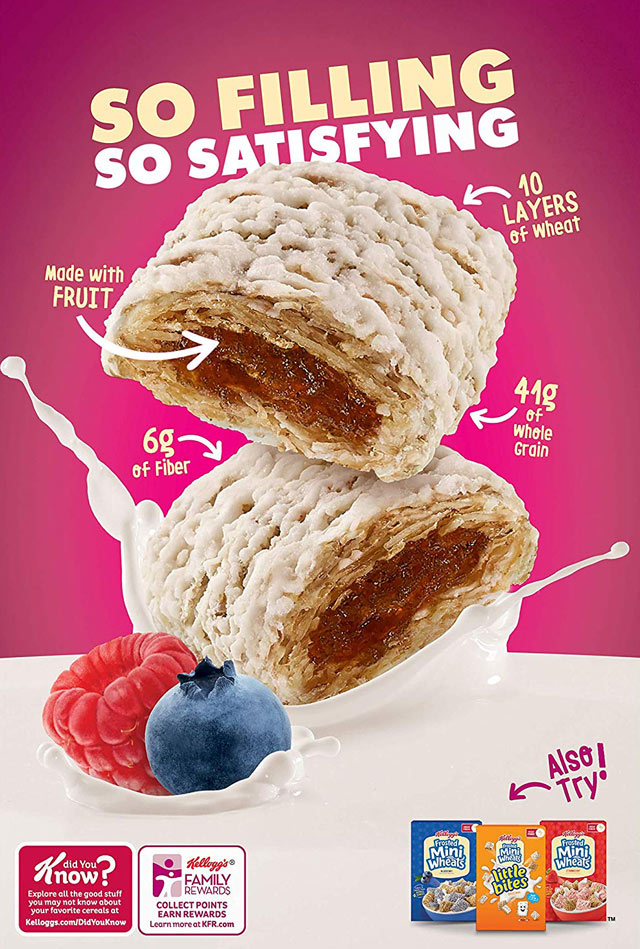 Filled Frosted Mini-Wheats Cereal Box - Back