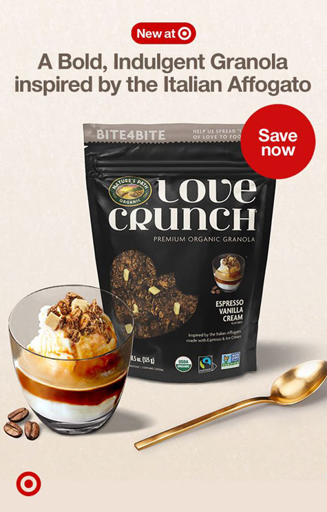 Espresso Vanilla Cream Love Crunch Granola Ad