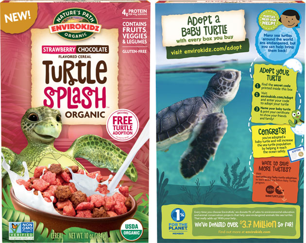 Turtle Splash Cereal Box