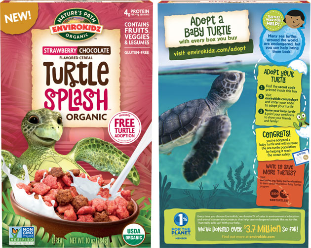 Turtle Splash Cereal Box Turtle Splash Cereal Box