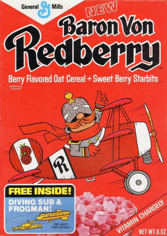 Baron Von RedBerry Cereal Box (Front) Baron Von RedBerry Cereal Box (Front)