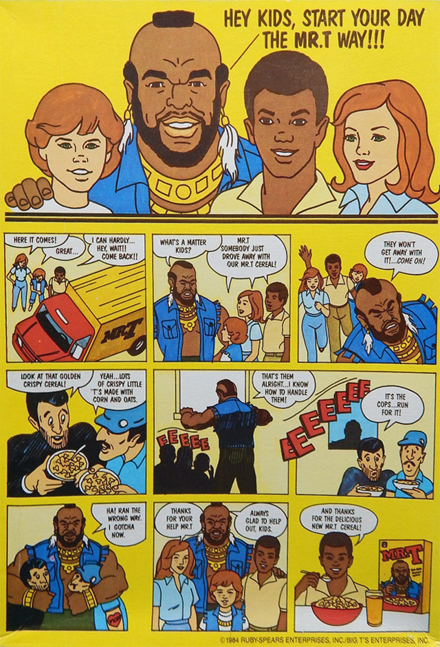 Mr. T Cereal Box (Back)