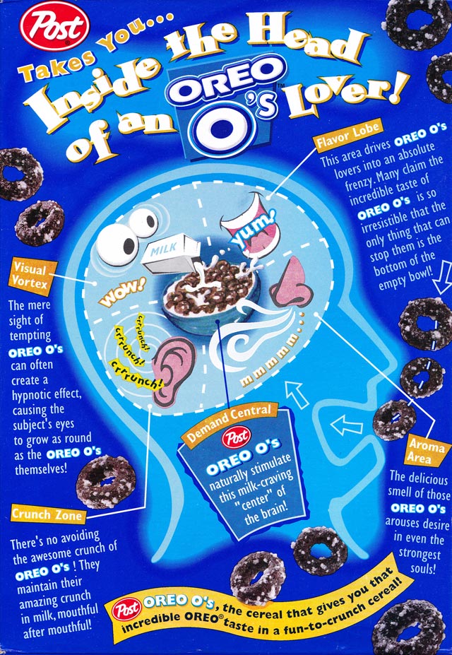 Oreo O's Cereal Box (Back) Oreo O's Cereal Box (Back)