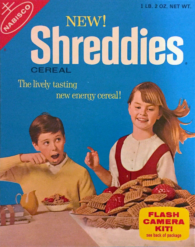 Nabisco Shreddies Cereal Box (Front)