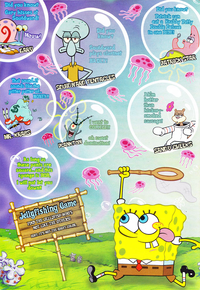 SpongeBob SquarePants Cereal Box (Back)