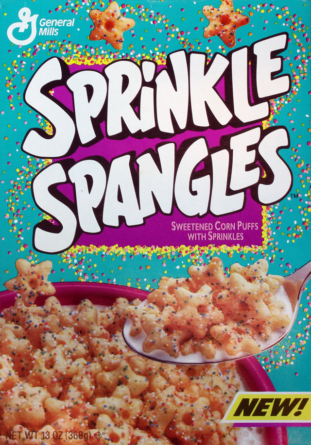 Sprinkle Spangles Cereal Box (Front)