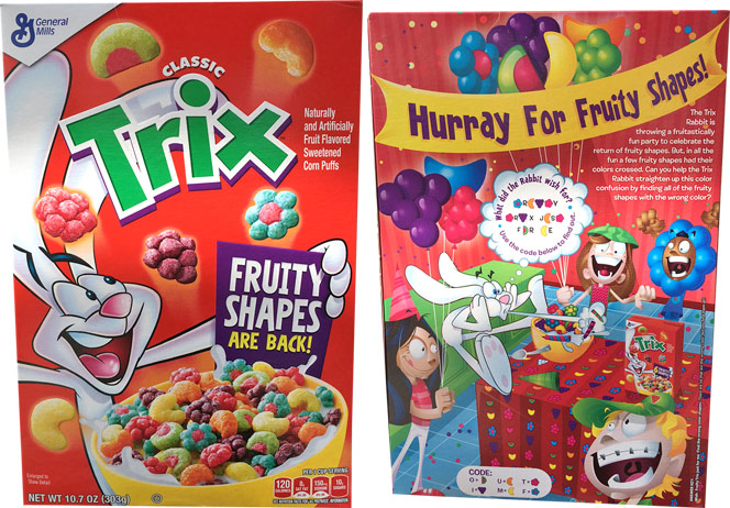 Trix Cereal with Fruity Shapes in 2018