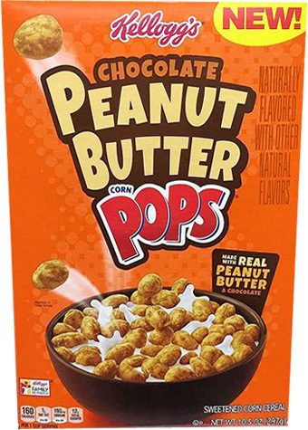 Chocolate Peanut Butter Pops 2019 Cereal Box