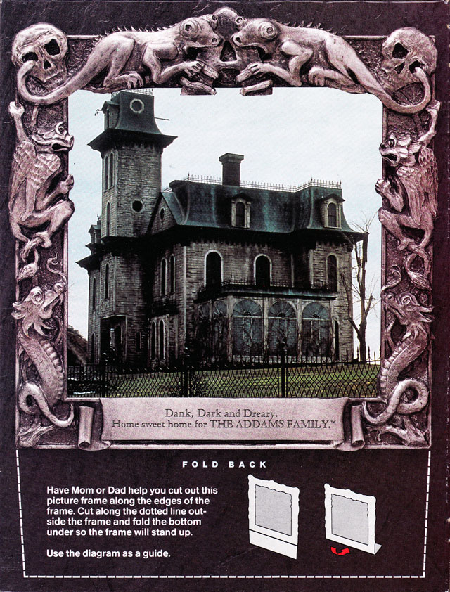 The Addams Family Cereal Box (Back)