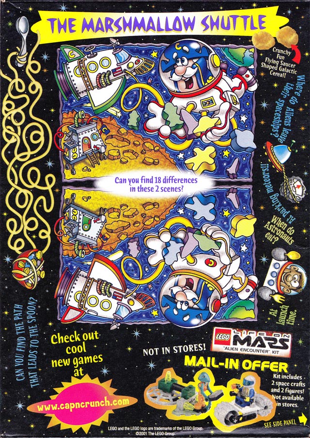 Galactic Crunch Cereal Box (Back)