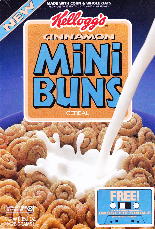 Cinnamon Mini Buns Cereal Box (Front)