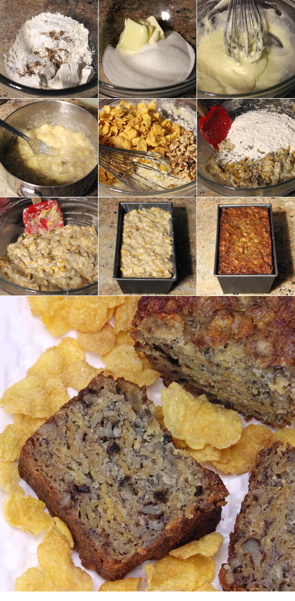 Making Corn Flake Banana Bread Making Corn Flake Banana Bread