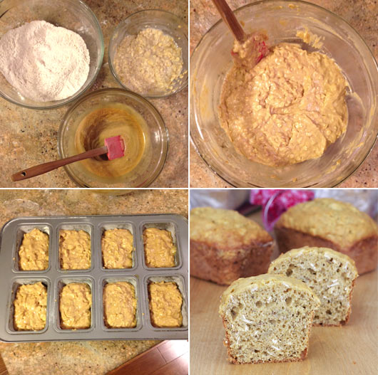 Making Banana Oatmeal Bread