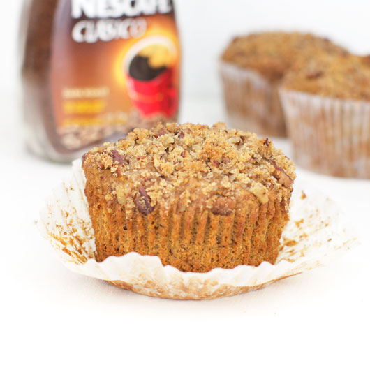 Mocha Pecan Muffins Made With Instant Coffee