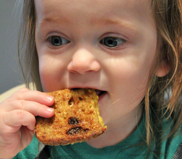 Baby Eating Diet French Toast Bites