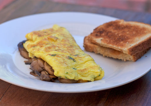 Mushroom And Herb Omelet