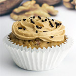 Walnut Muffins With Coffee Icing