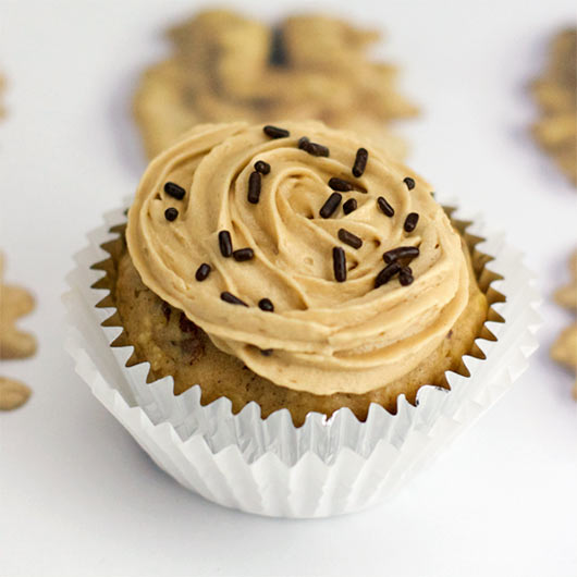 Walnut Muffin With Coffee Icing