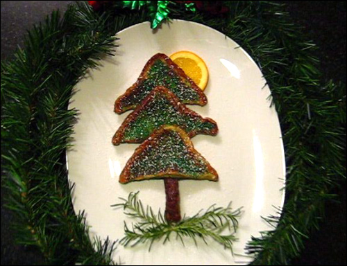 French Toast Christmas Trees