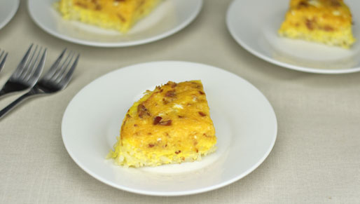 Piece of Hash Brown Quiche