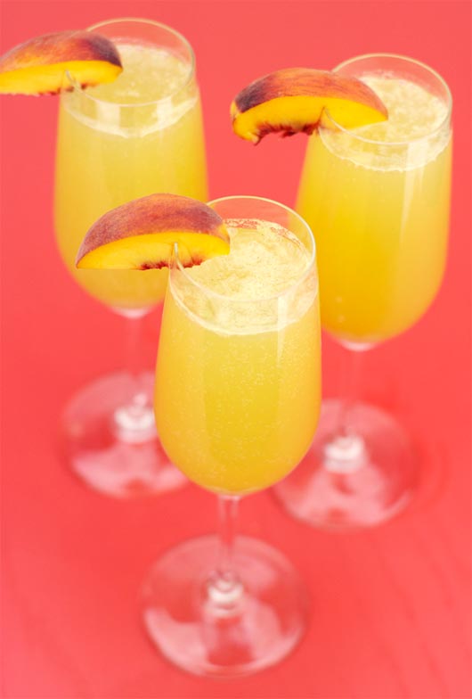 Three Peach Bellinis