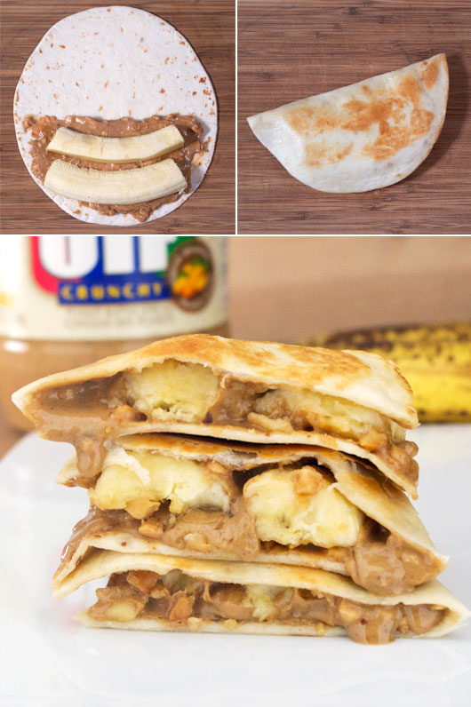 Peanut Butter Banana Quesadilla