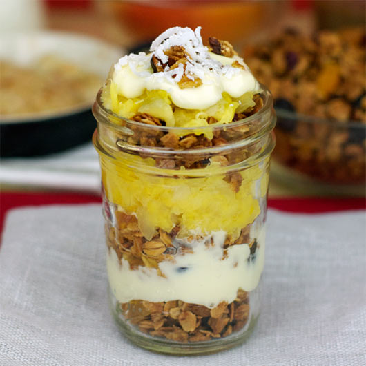 Tropical Parfait With Pineapple And Coconut