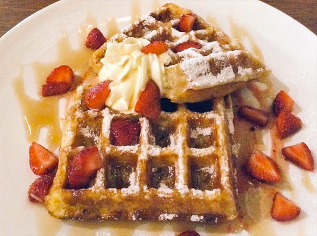 Strawberry Grapefruit Waffles