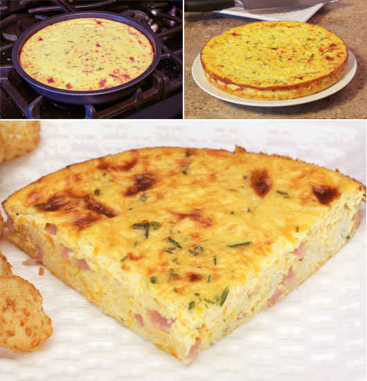 Ham & Grits Crustless Quiche