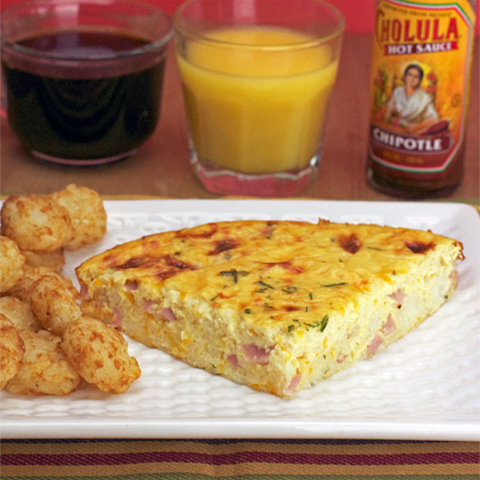 Ham & Grits Crustless Quiche