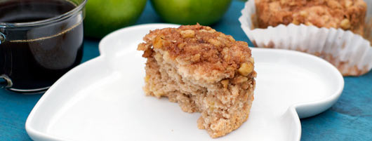 Apple Crunch Muffin Torn In Half