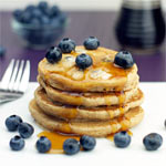 Whole Wheat Blueberry Pancakes