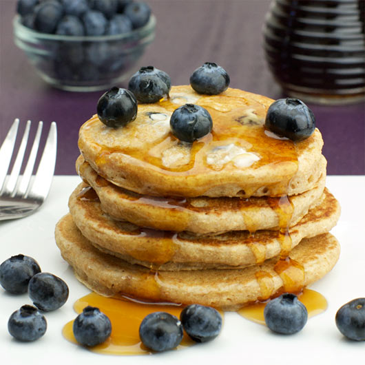 Whole Wheat Blueberry Pancakes