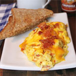 Spicy Bacon Omelet Scramble