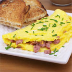 Summer Sausage Cheddar Omelette