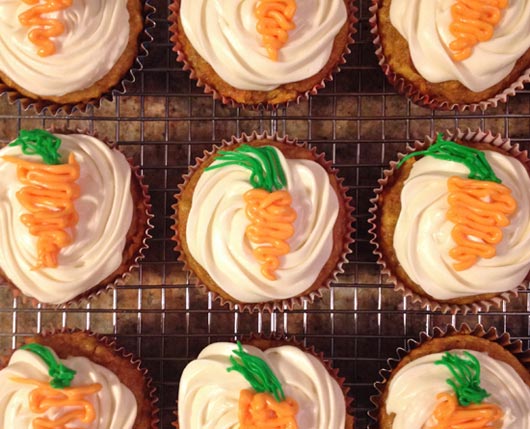 Freshly Baked Carrot Cake Muffins