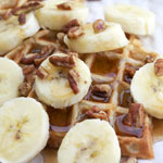 Crispy Banana Waffles