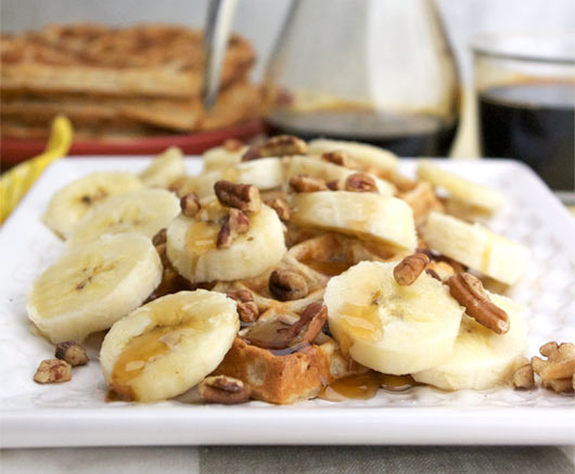 Crispy Banana Waffles