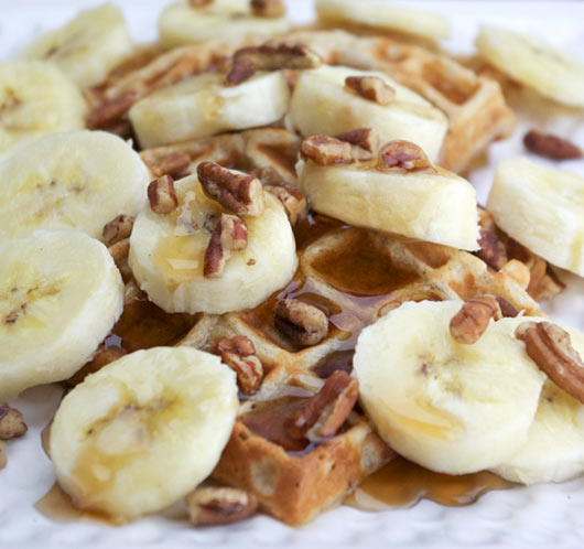Crispy Banana Waffles